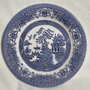 Vintage EIT ENGLISH IRONSTONE 10.25" Dinner Plate X1 England Blue Willow